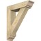 Ekena Millwork Traditional Traditional Rough Sawn Bracket w/ Offset Brace, Douglas Fir, 6"W x 22"D x 26"H BKT0604X22X26TRA01RDF - alternate 1